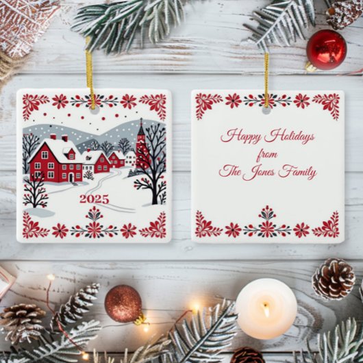 北欧スカンジナビアヴィレッジ セラミックオーナメント