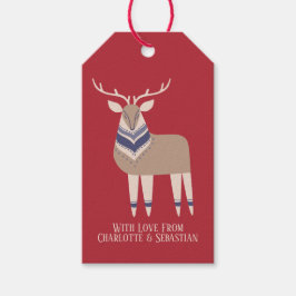 北欧スカンジナビア森林クリスマス ギフトタグ