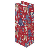 北欧スカンジナビア森林クリスマス ワインギフトバッグ (裏面アングル)
