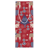 北欧スカンジナビア森林クリスマス ワインギフトバッグ (裏面)