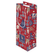 北欧スカンジナビア森林クリスマス ワインギフトバッグ (正面アングル)