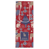 北欧スカンジナビア森林クリスマス ワインギフトバッグ (正面)