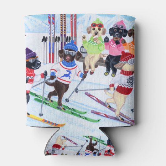 北欧スキーラブラドール絵画ズ 缶クーラー (裏面)