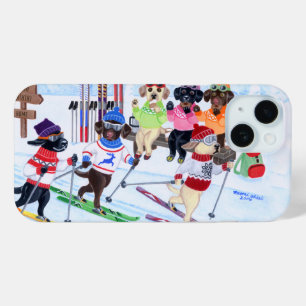 北欧スキーラブラドール絵画ズ iPhone 15ケース