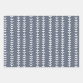 北欧スタイリッシュの図形パターンブルー ラッピングペーパーシート (正面3)