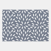 北欧スタイリッシュの図形パターンブルー ラッピングペーパーシート (正面2)