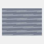 北欧スタイリッシュの図形パターンブルー ラッピングペーパーシート (正面)