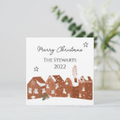 北欧スタイリッシュスタイルクリスマスカーパーソナライズされたド シーズンカード (スタンド正面)