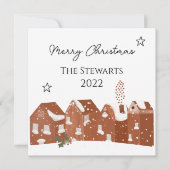 北欧スタイリッシュスタイルクリスマスカーパーソナライズされたド シーズンカード (正面)