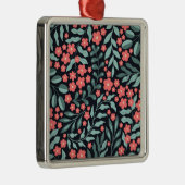 北欧スタイルに咲くピンクのレトロスタイル メタルオーナメント (右)