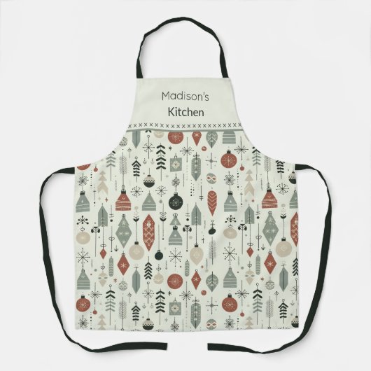 北欧スタイルのクリスマスオーナメント(名入れ可能) エプロン (正面)