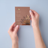 北欧スタイルの幾何学的デザインを取り入れたジャパンディ抽象ウェディング チラシ (手)