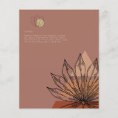 北欧スタイルの幾何学的デザインを取り入れたジャパンディ抽象ウェディング チラシ (裏面)