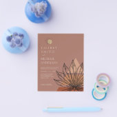 北欧スタイルの幾何学的デザインを取り入れたジャパンディ抽象ウェディング チラシ (シングル)