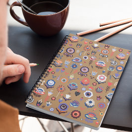 北欧スタイルの花柄円形ノートブック ノートブック