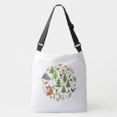 北欧スタイルイラストサークル クロスボディバッグ (正面)