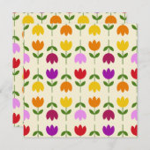北欧スタイルカラフルオンCrmフラワーパターン (正面/裏面)