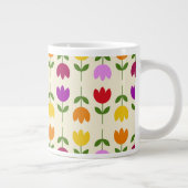 北欧スタイルカラフルオンCrmフラワーパターン ジャンボコーヒーマグカップ (右)