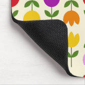 北欧スタイルカラフルオンCrmフラワーパターン マウスパッド (コーナー)