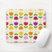 北欧スタイルカラフルオンCrmフラワーパターン マウスパッド (マウス)