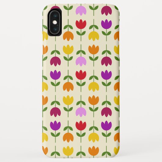 北欧スタイルカラフルオンCrmフラワーパターン Case-Mate iPhoneケース (裏面)
