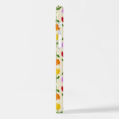 北欧スタイルカラフルオンCrmフラワーパターン iPhoneケース (左側面)