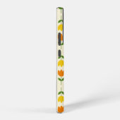 北欧スタイルカラフルオンCrmフラワーパターン Samsung Galaxyケース (右側面)