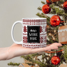 北欧スタイルクリスマスセーパーソナライズされたター ツートーンマグカップ