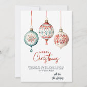 北欧スタイルモダンオーナメントメリークリスマス シーズンカード (正面)