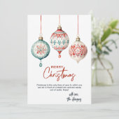 北欧スタイルモダンオーナメントメリークリスマス シーズンカード (スタンド正面)