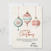 北欧スタイルモダンオーナメントメリークリスマス シーズンカード (正面)