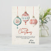北欧スタイルモダンオーナメントメリークリスマス シーズンカード (スタンド正面)