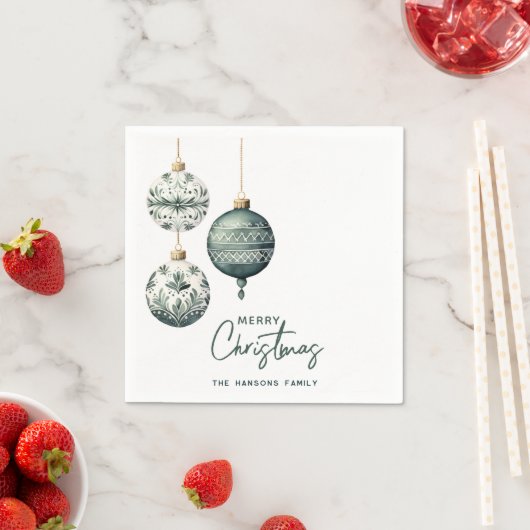 北欧スタイルモダンオーナメントメリークリスマス スタンダードカクテルナプキン (インサイチュ)