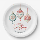 北欧スタイルモダンオーナメントメリークリスマス ペーパープレート (正面)