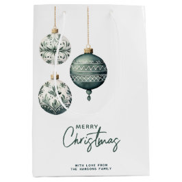 北欧スタイルモダンオーナメントメリークリスマス ミディアムペーパーバッグ