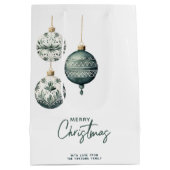北欧スタイルモダンオーナメントメリークリスマス ミディアムペーパーバッグ (裏面)