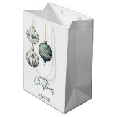 北欧スタイルモダンオーナメントメリークリスマス ミディアムペーパーバッグ (裏面アングル)