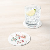 北欧スタイルモダンオーナメントメリークリスマス ラウンドペーパーコースター (インサイチュ)