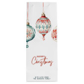 北欧スタイルモダンオーナメントメリークリスマス ワインギフトバッグ (裏面)