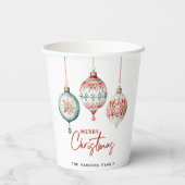 北欧スタイルモダンオーナメントメリークリスマス 紙コップ (裏面)