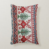北欧スタイル刺繍クリスマス装飾用クッション アクセントクッション (正面(垂直))