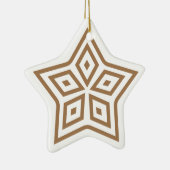 北欧スタイル星菱形の薄茶色 セラミックオーナメント (右)
