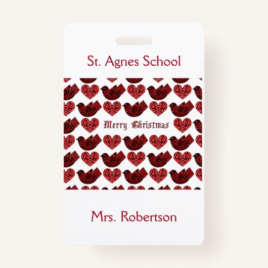 北欧スタイル機関学校先生名 バッジ (正面)