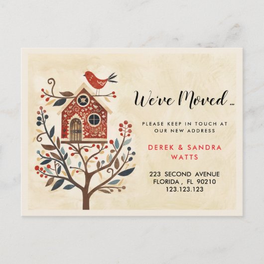 北欧スタイル移動案内はがき – Scandi 案内ポストカード (正面)