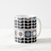 北欧スタイル、抽象芸術花パターン。 コーヒーマグカップ (正面右)
