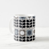 北欧スタイル、抽象芸術花パターン。 コーヒーマグカップ (正面左)