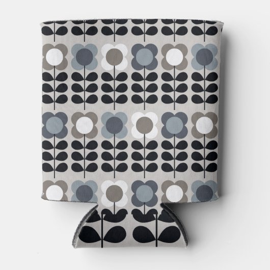 北欧スタイル、抽象芸術花パターン。 缶クーラー (正面)