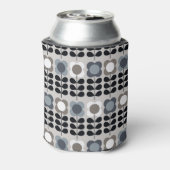 北欧スタイル、抽象芸術花パターン。 缶クーラー (缶裏面)