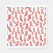 北欧ストッキングスカンジナビアのクリスマスレッドホワイト スタンダードランチョンナプキン (正面)