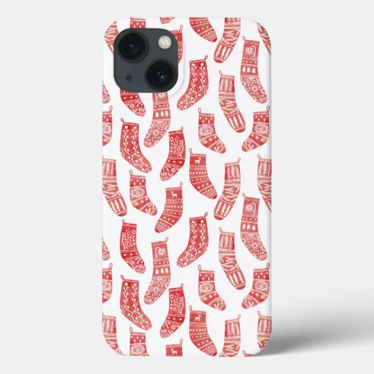北欧ストッキング赤白 Case-Mate iPhoneケース (裏面)